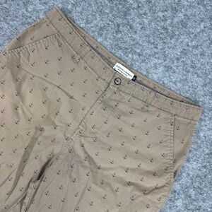 Hudson & Barrow Shorts Khaki Size 38 Men's Anchors‎ 4 Pockets Cotton